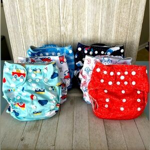 Simple Being One Size Adjustable Reusable Cloth Diapers. BRAND NEW! Boy patterns